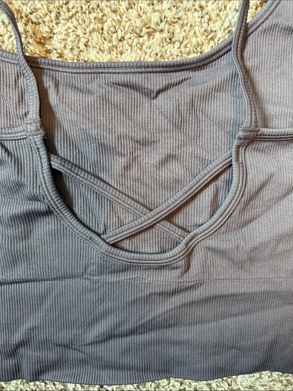 Athleta Ribbed Spaghetti-Strap Crop Tank - Picture 5 of 5